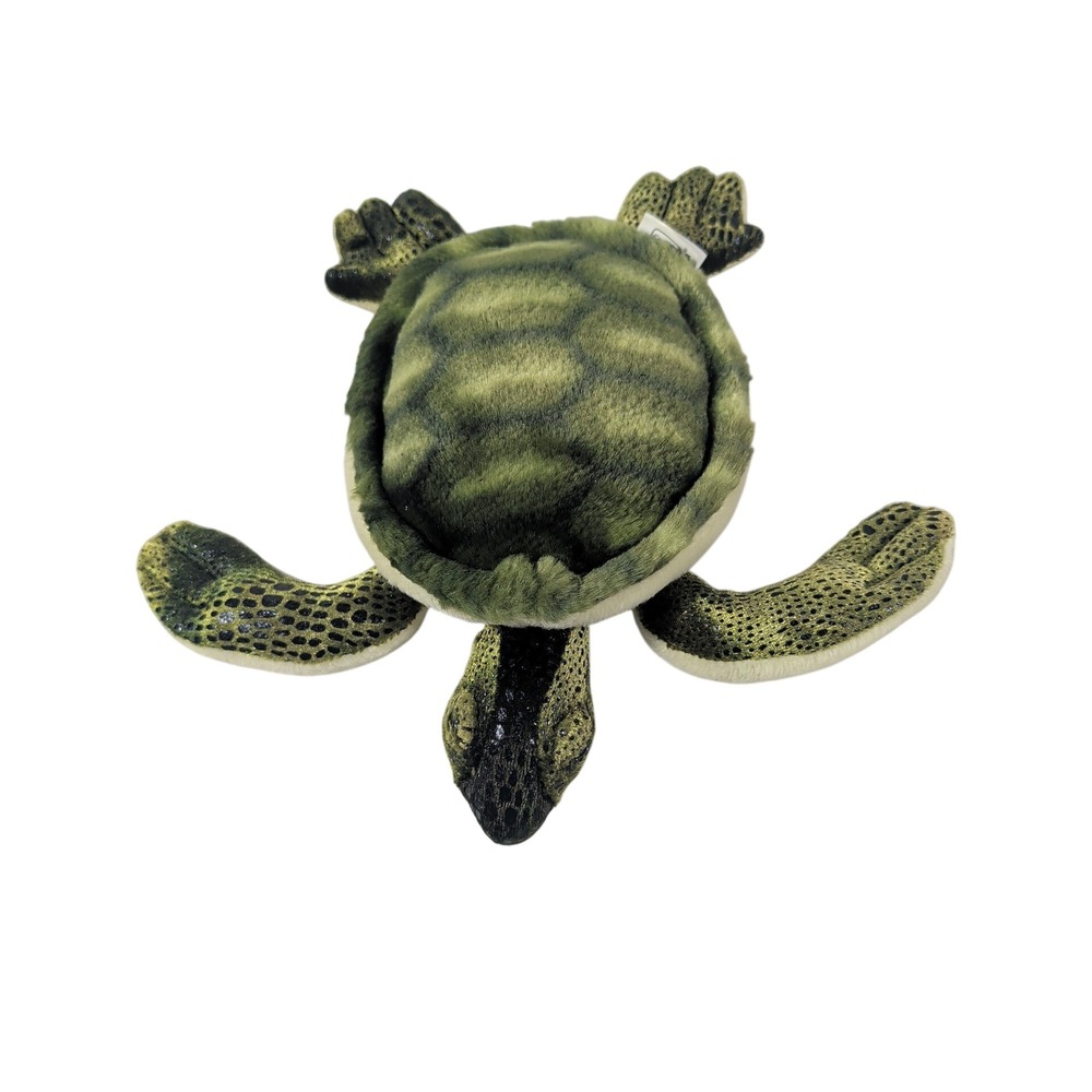 Fiesta Plush Toy 8" Green Sea Turtle A40876 Polyester Metallic Accents